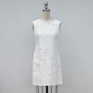 ZARA Trafaluc Collection Ivory Mini Dress with Navy Constellation Print Size M ✨